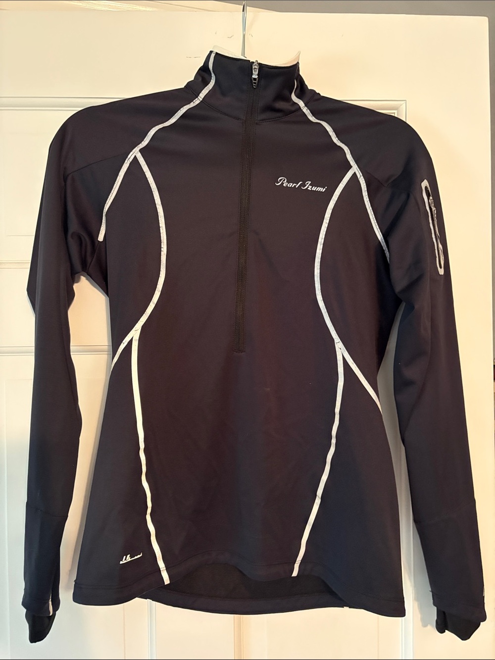 Pearl Izumi Black Fly Evo Long-Sleeve Quarter-Zip with Reflective Trim
